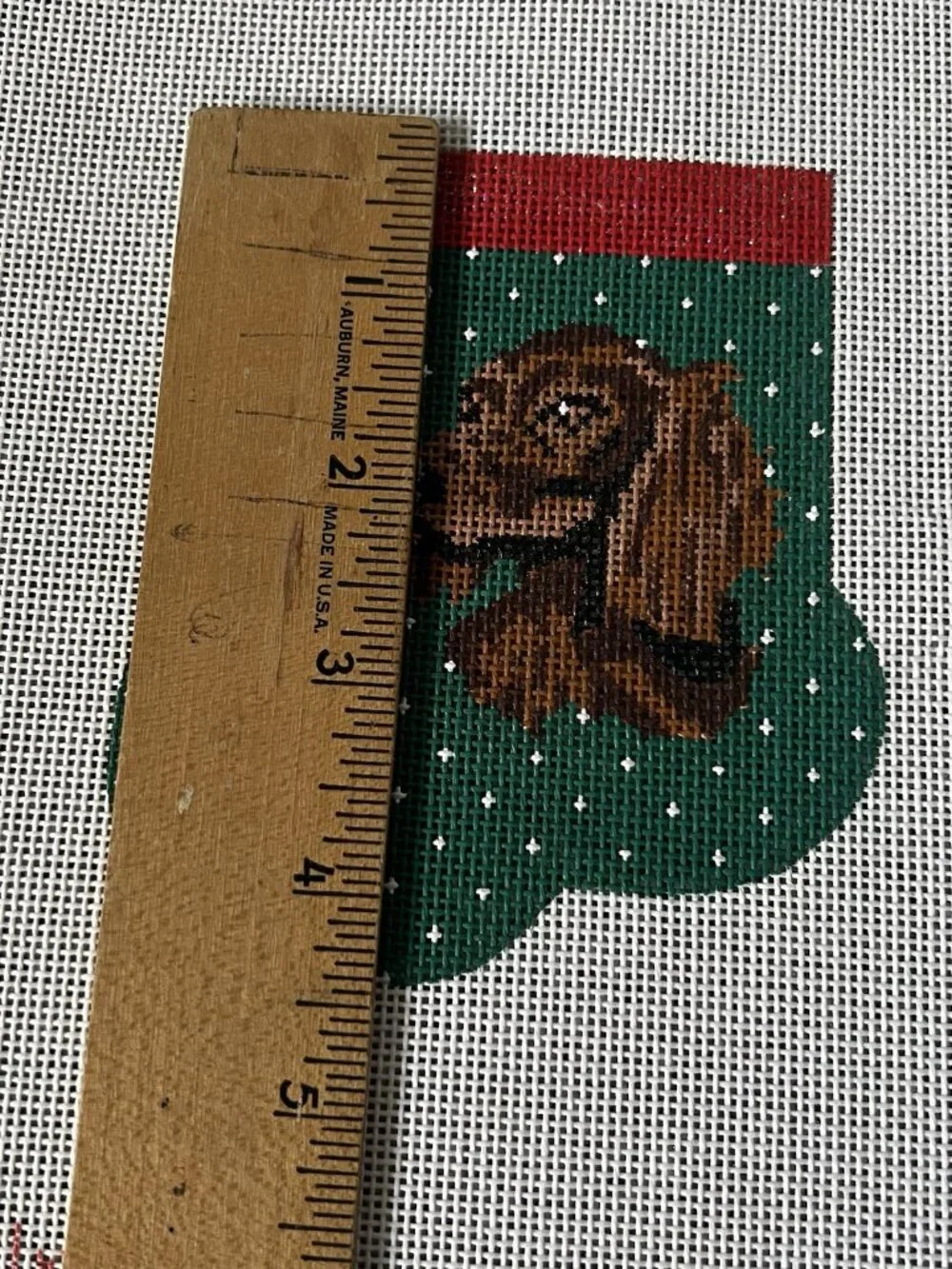 Needlepoint dachshund mini
